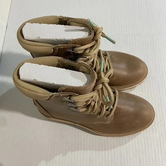 Sorel Women's Lennox Lace STKD Waterproof Boots Ceramic/Canoe Hiking Commuting - Picture 9 of 12